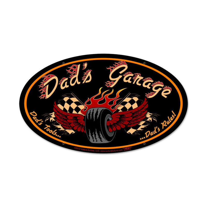 Dad'S Garage Tire Vintage Sign