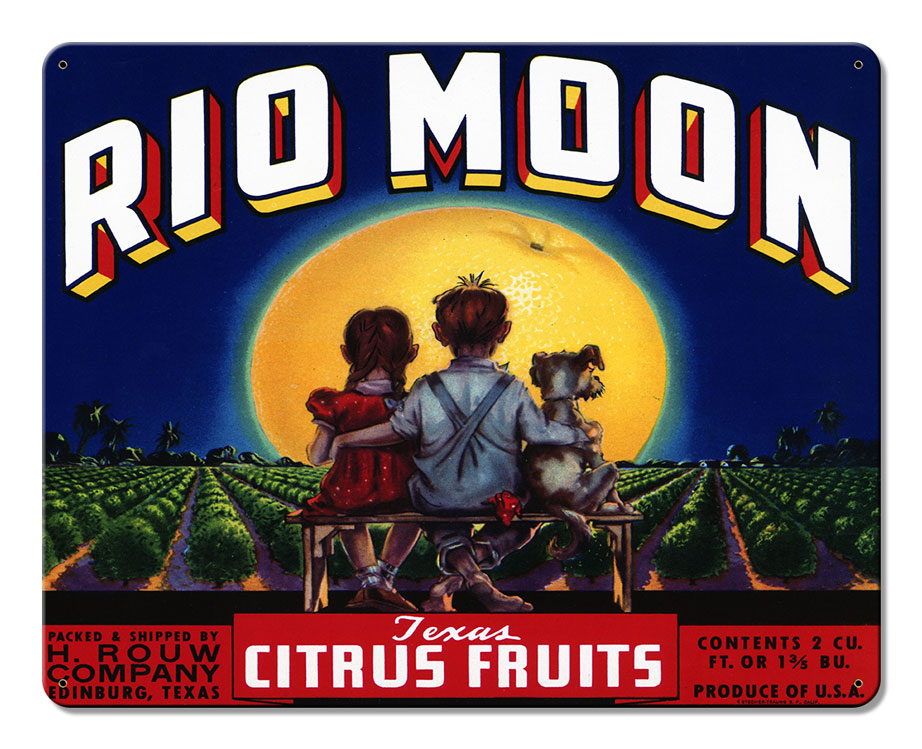 Rio Moon Vintage Metal Sign