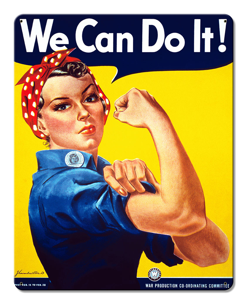 Rosie Riveter Vintage Metal Sign