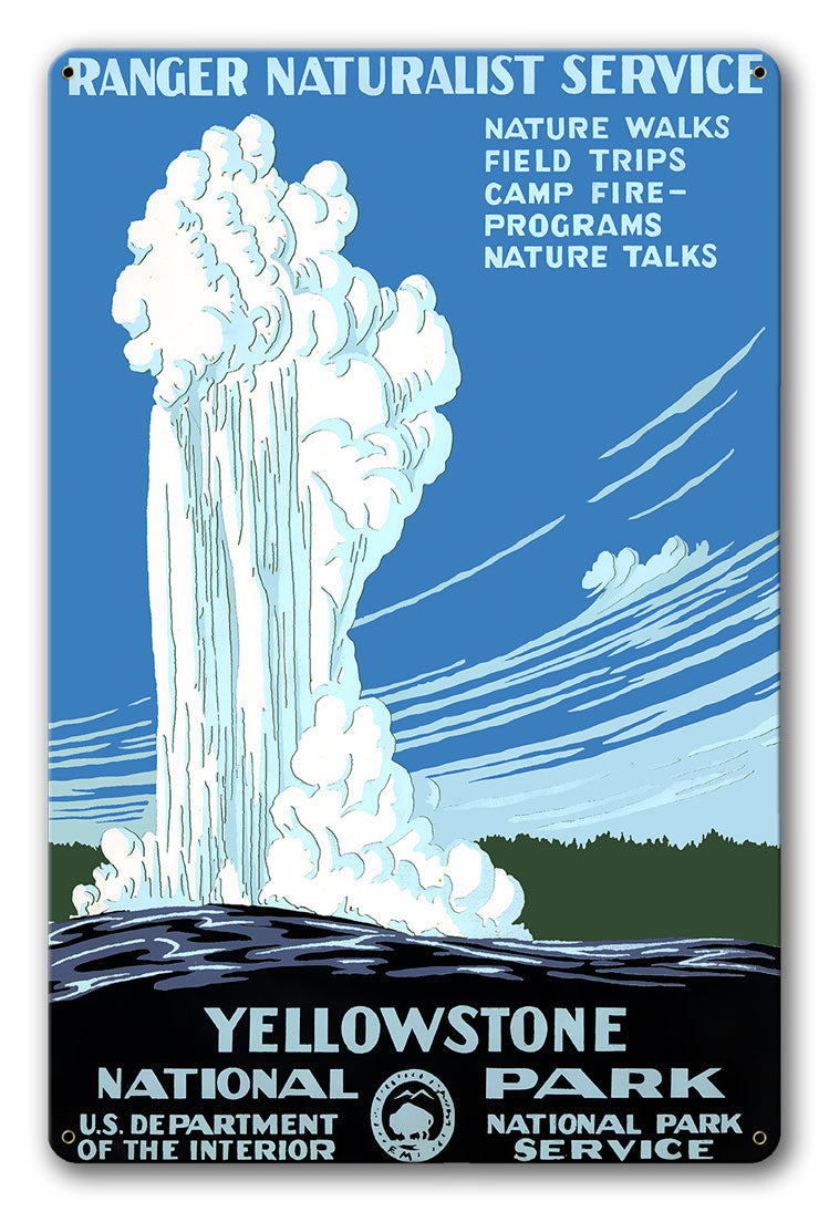Yellowstone 1938 Vintage Metal Sign