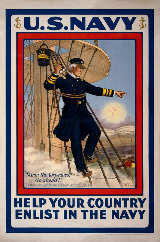Damn The Torpedoes Vintage Metal Sign