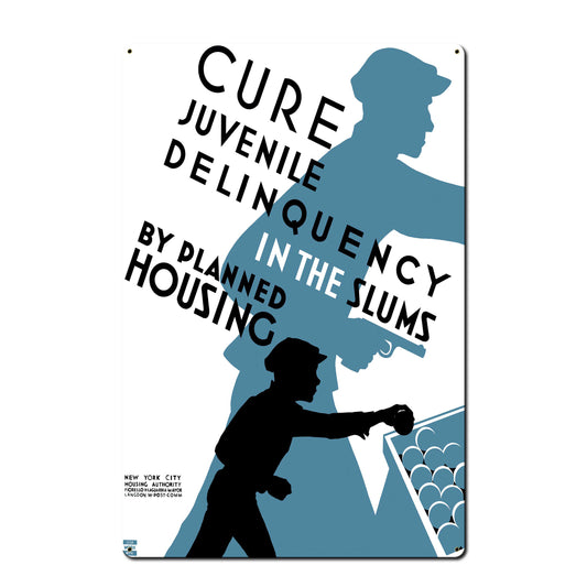 Cure Juvenile Vintage Metal Sign