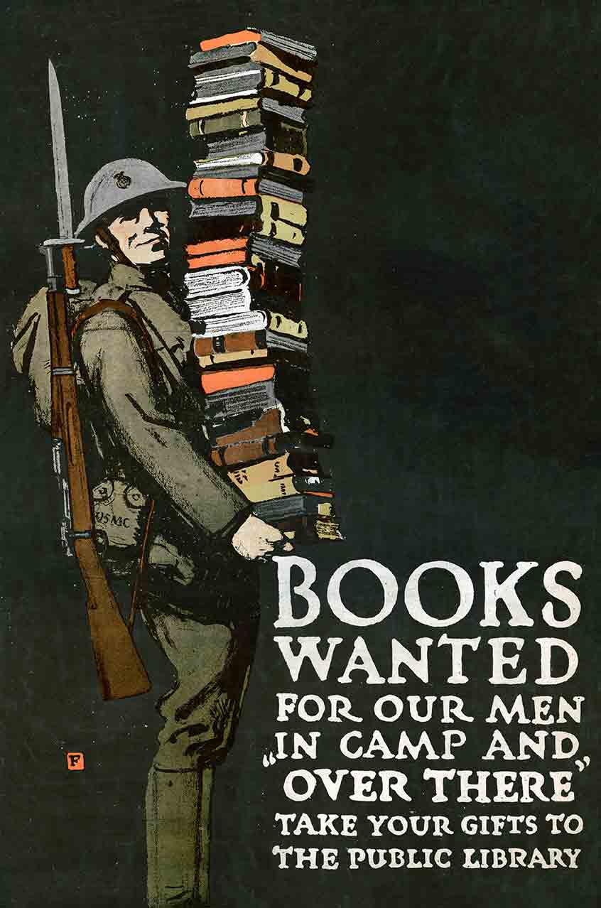 Books Wanted Vintage Metal Sign