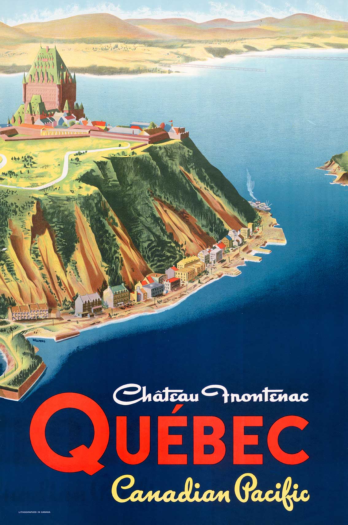 Chateau Frontenac Hotel Vintage Metal Sign