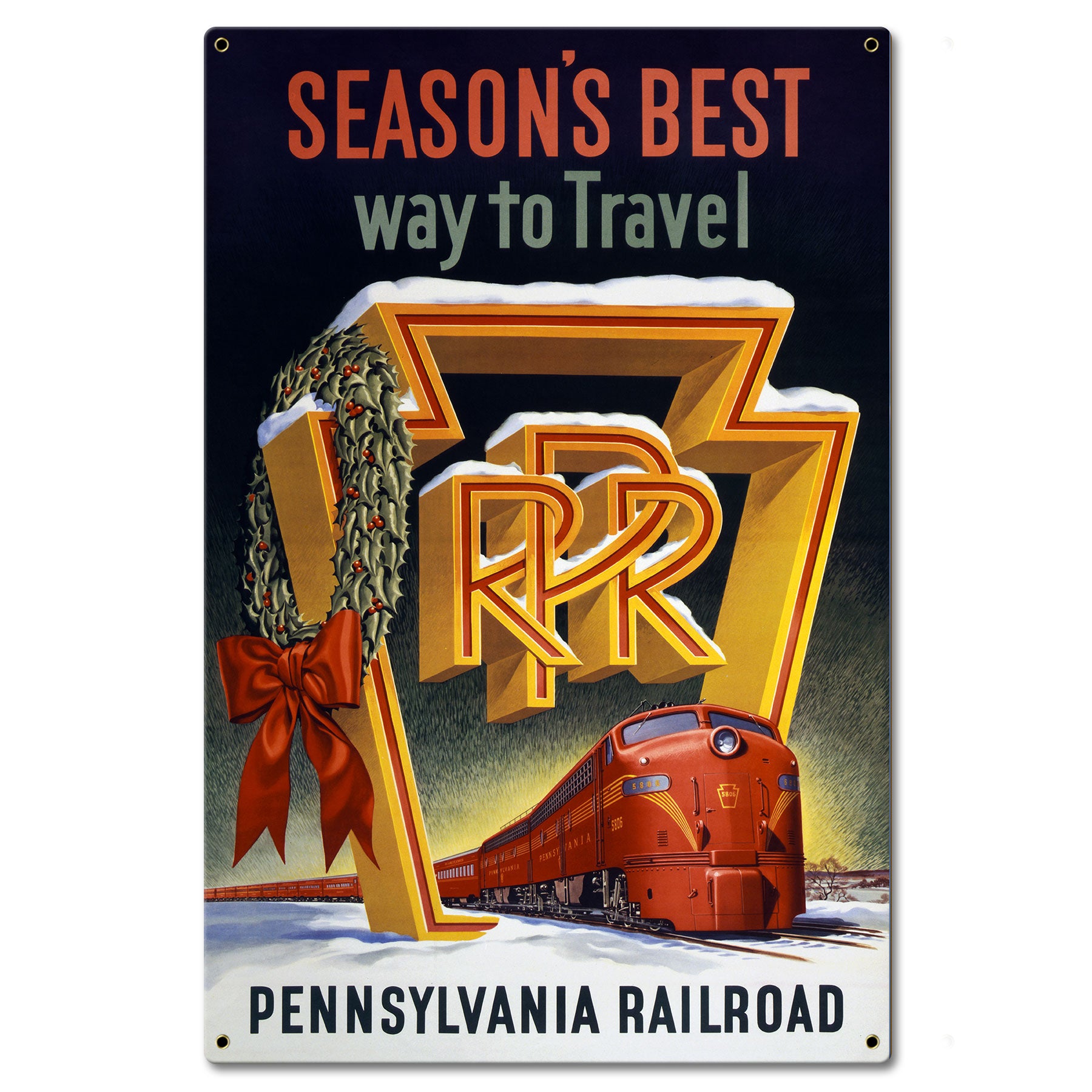 Seasons Best Way To Travel Metal Sign 16in X 24in 