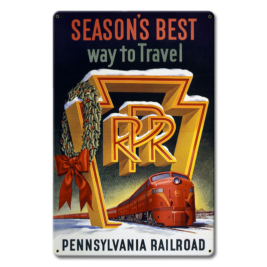 Seasons Best Way To Travel Metal Sign 12in X 18in 