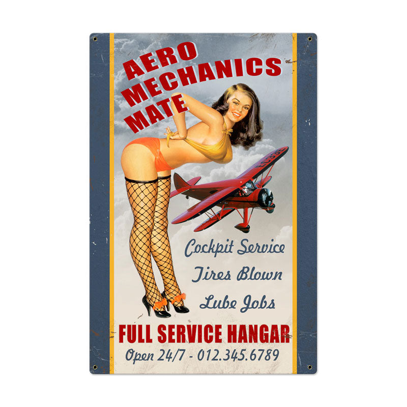 Aero Mechanics Mate Vintage Sign