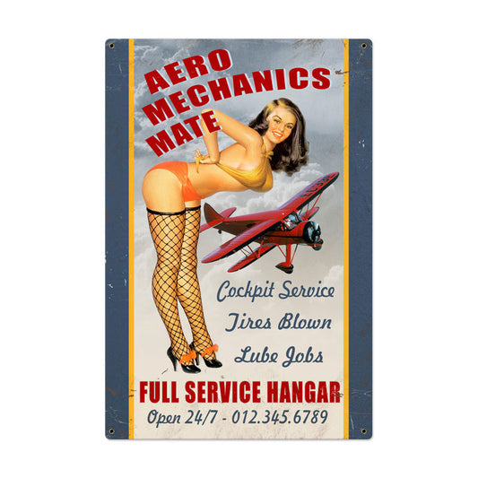 Aero Mechanics Mate Vintage Sign