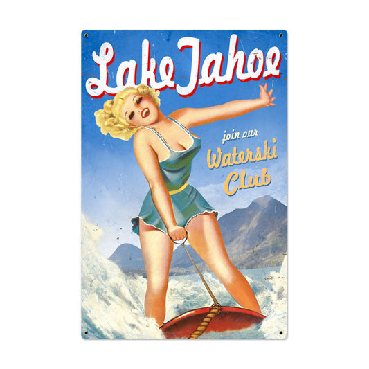 Lake Tahoe Pinup Vintage Sign