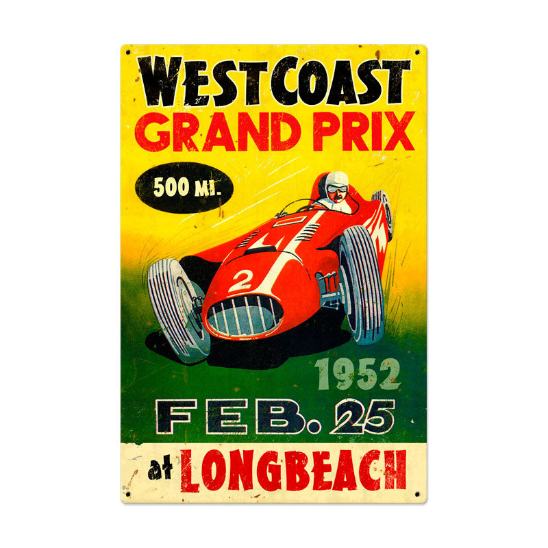 West Coast Grand Prix Vintage Sign