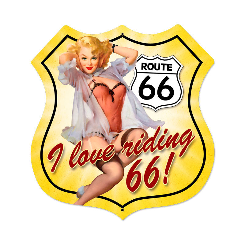 Route 66 Pinup Vintage Sign