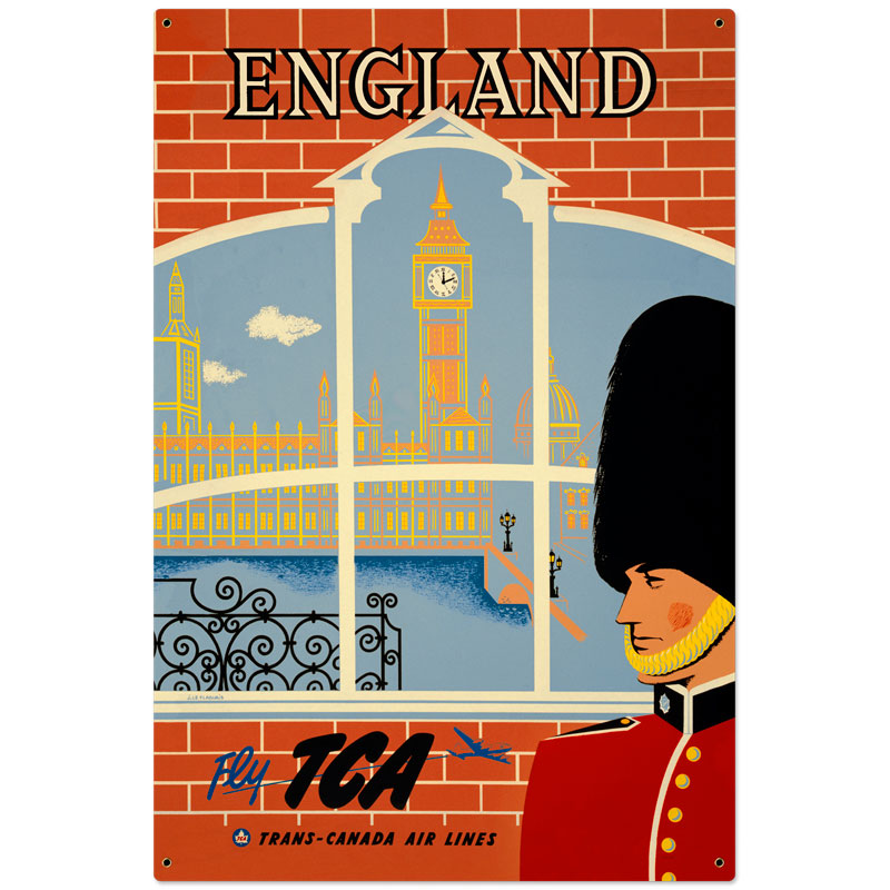 England Travel Vintage Sign