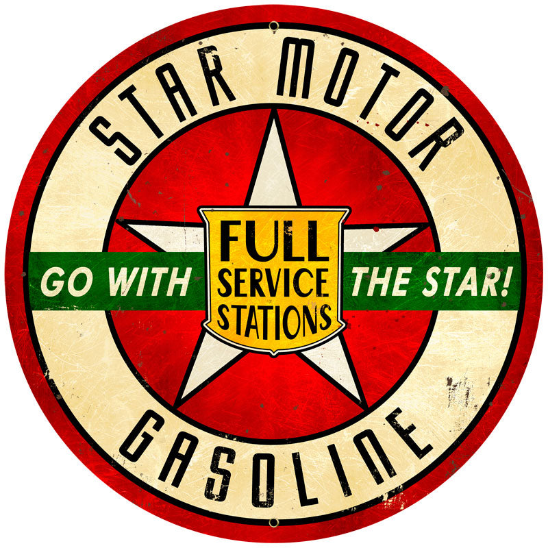 Star Motor Gasoline Vintage Sign