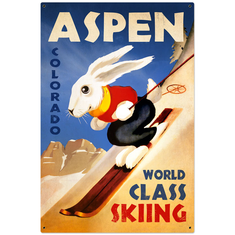 Ski Aspen Vintage Sign