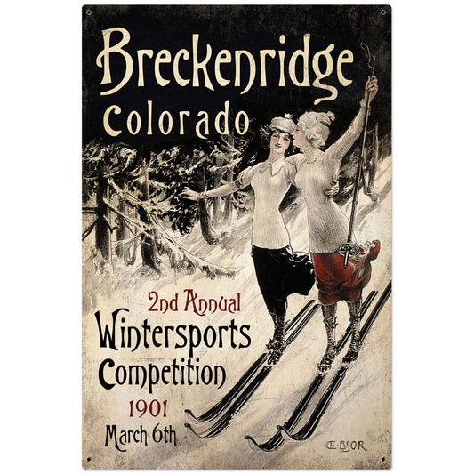 Ski Breckenridge Vintage Sign