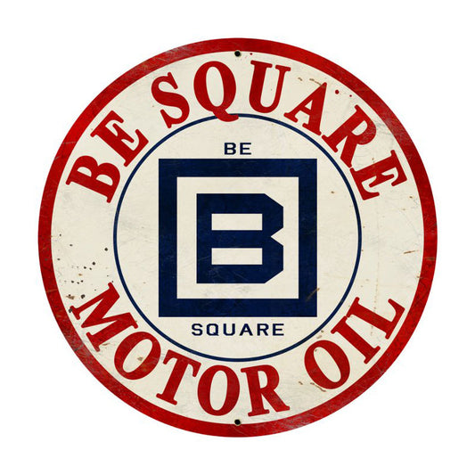 B Square Gasoline Vintage Sign