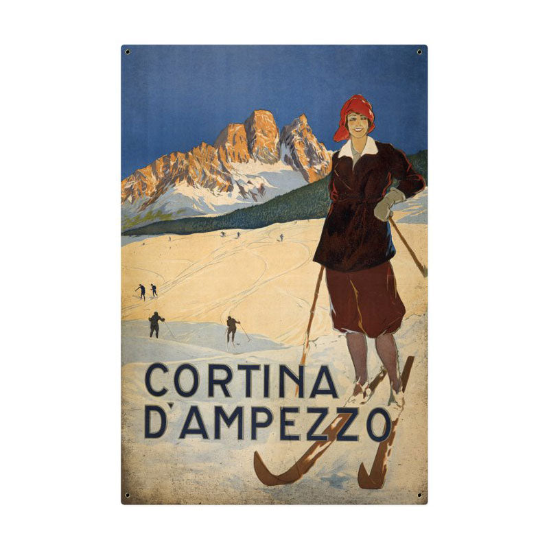 Cortina Ski Vintage Sign