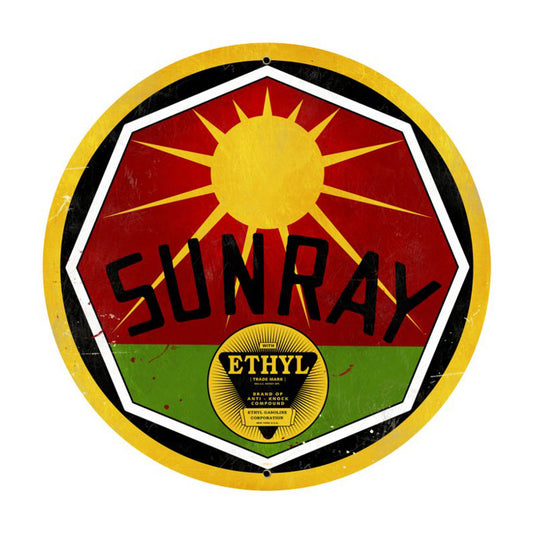 Sun Ray Gasoline Vintage Sign