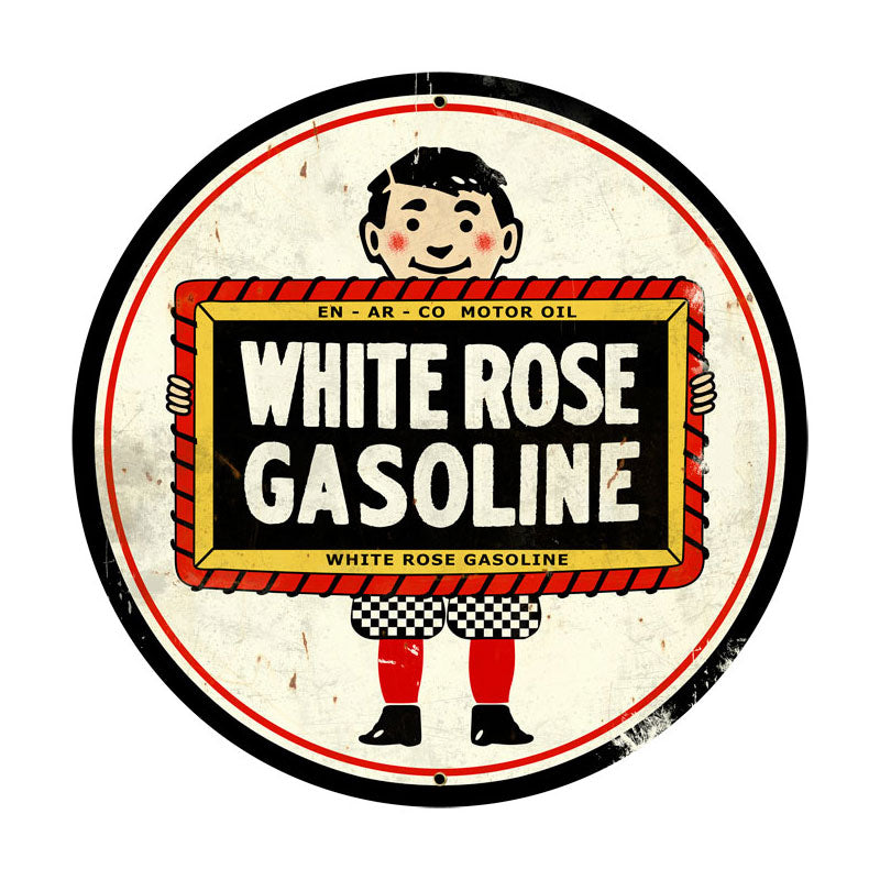 White Rose Vintage Sign