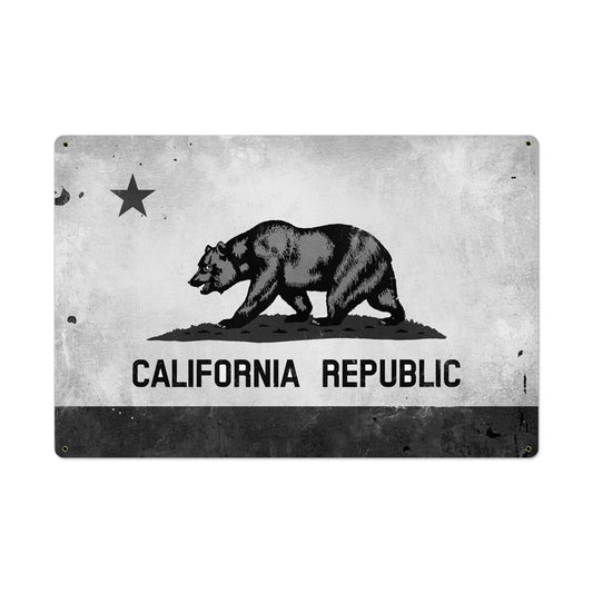 California Flag Vintage Sign