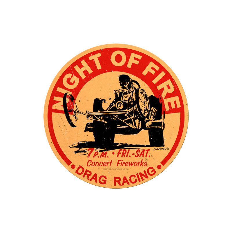 Night Of Fire Vintage Sign