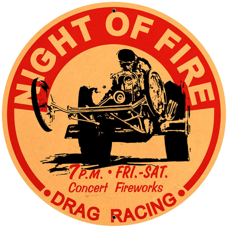 Night Of Fire Vintage Sign