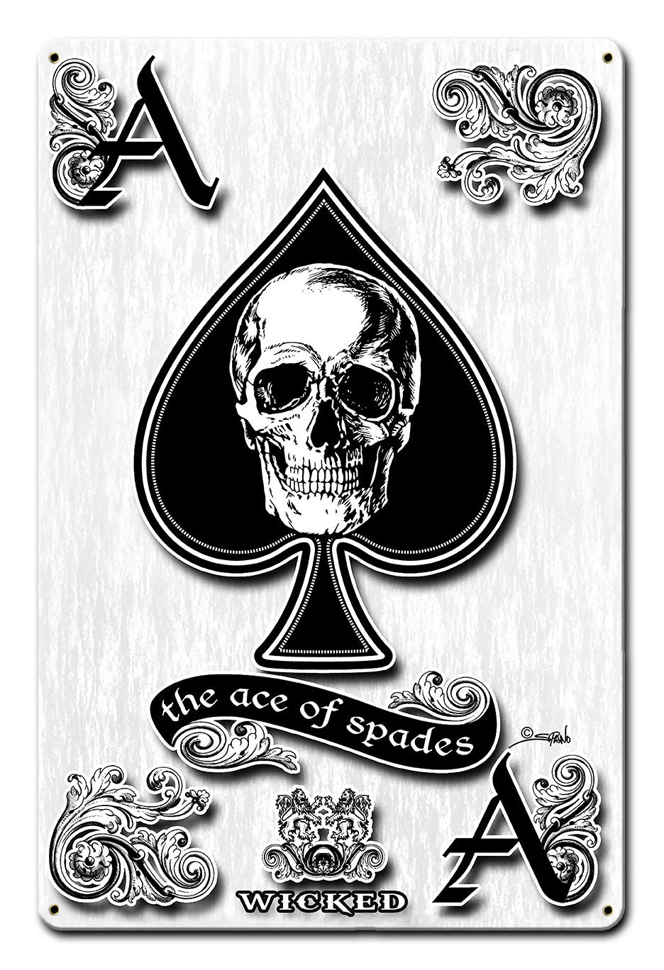 Ace Of Spades Vintage Sign