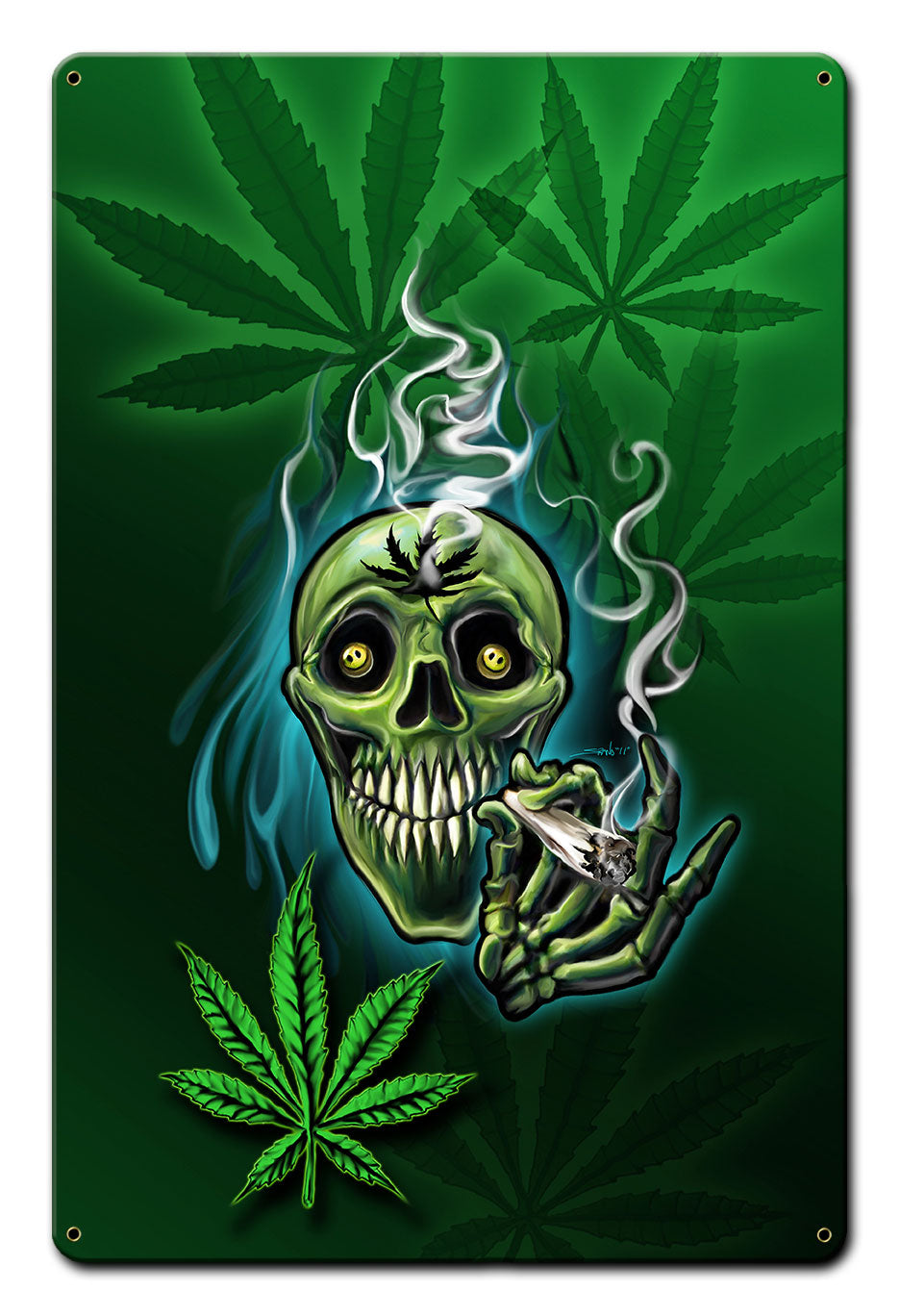 Happy Pot Head Vintage Sign